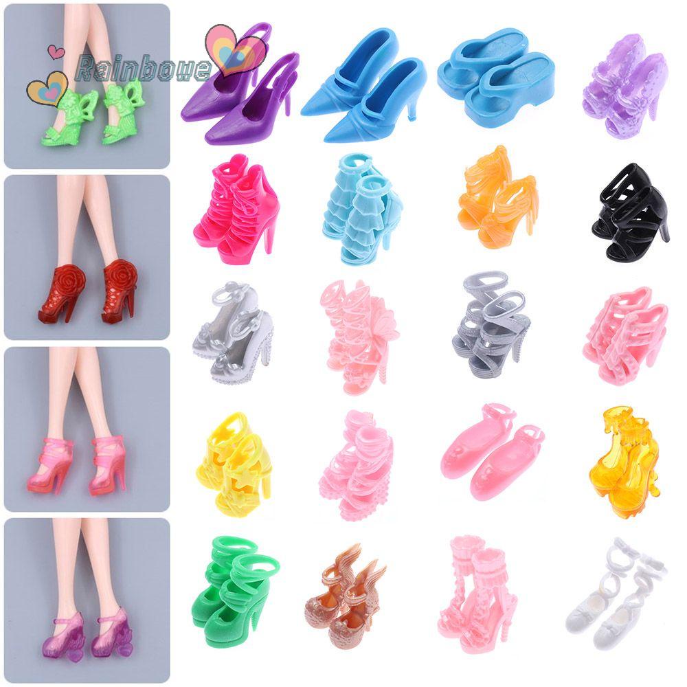 Set 20 đôi giày cao gót 30cm dễ thương cho búp bê 1/6