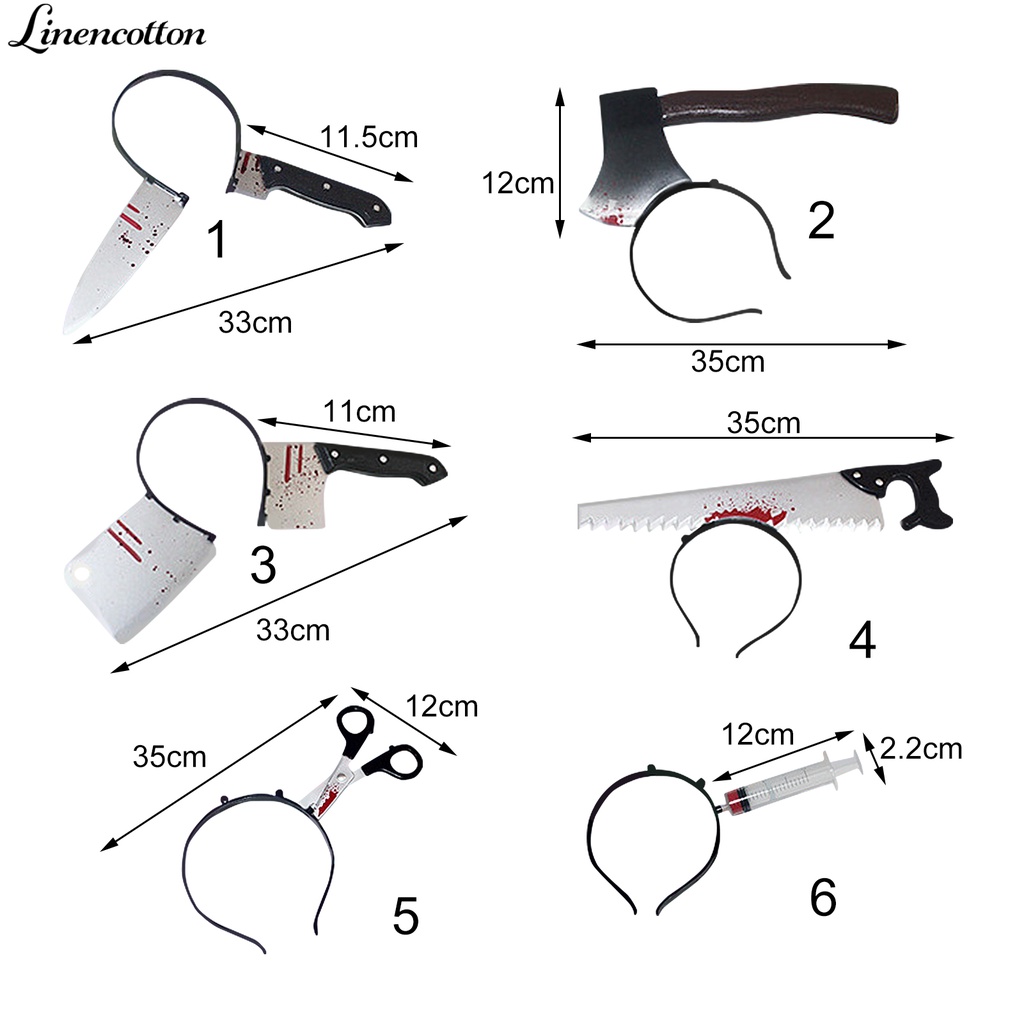 Băng đô cài tóc hình dao nhựa độc đáo