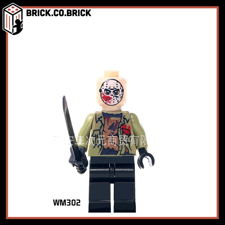 WM6003 - Xếp hình minifigure và non lego phim kinh dị Jason Voorhees, Ghostface, Feddy - Đồ Chơi Lắp Ghép Sáng Tạo