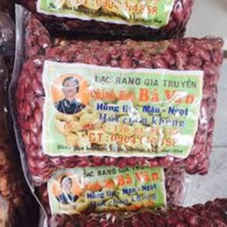 Lạc đỏ rang húng lìu hiệu Cô Vân một túi 500 gam-lạc rang hung liu đặc biệt