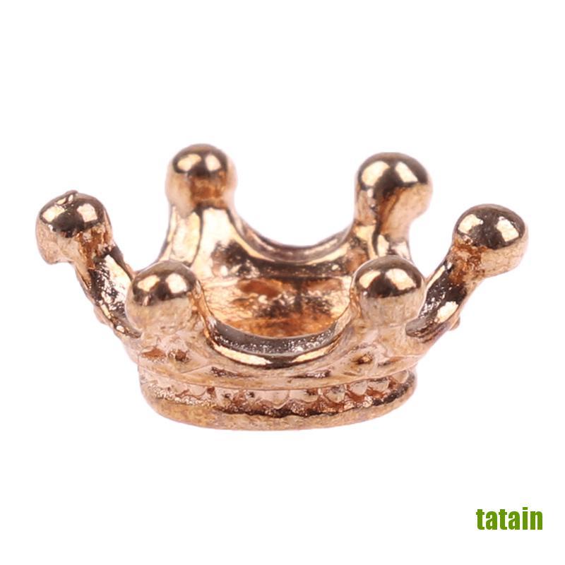 Set 2 Mô Hình Vương Miện Kim Loại Mini Tỉ Lệ 1: 12 Trang Trí Nhà Búp Bê