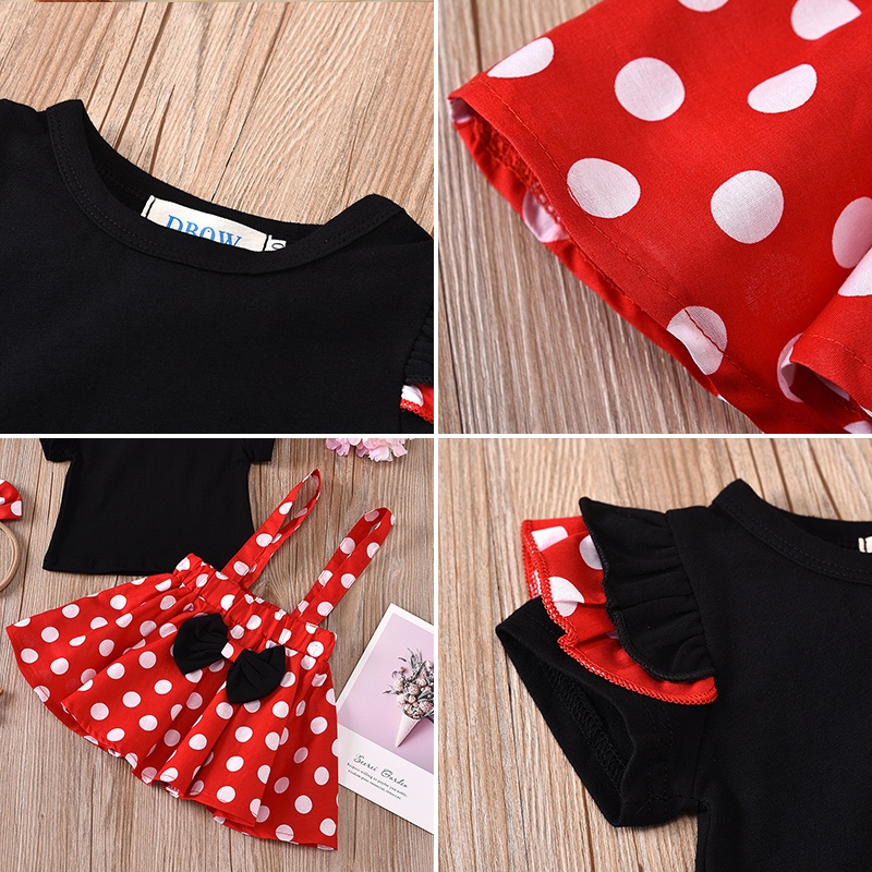 Đầm Xòe Công Chúa Hình Chuột minnie Cho Bé Gái akku