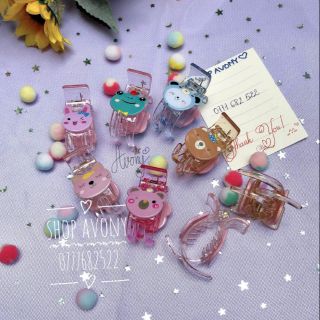 Kẹp tóc càng cua 3 - 5 răng trong đính icon thú Pb 4