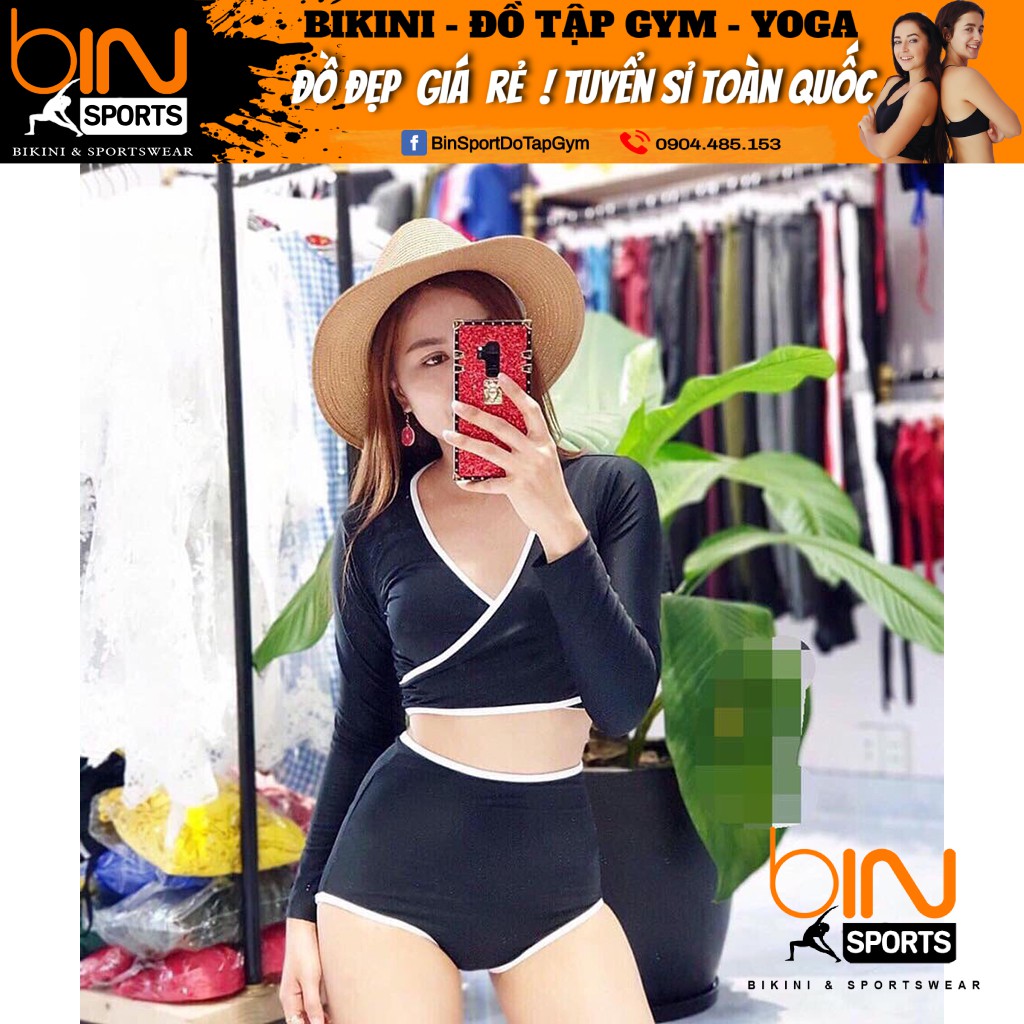 Bộ Bơi Nữ Hai Mảnh Dài Tay Freesize BHV014 | BigBuy360 - bigbuy360.vn