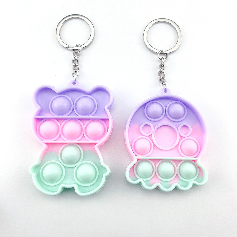 Móc Khóa Silicone Hình Bánh Macaron Sáng Tạo