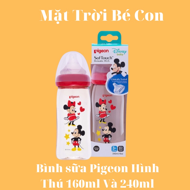 BÌNH SỮA PIGEON DISNEY BABY PPSU PLUS 160ML Và 240ml