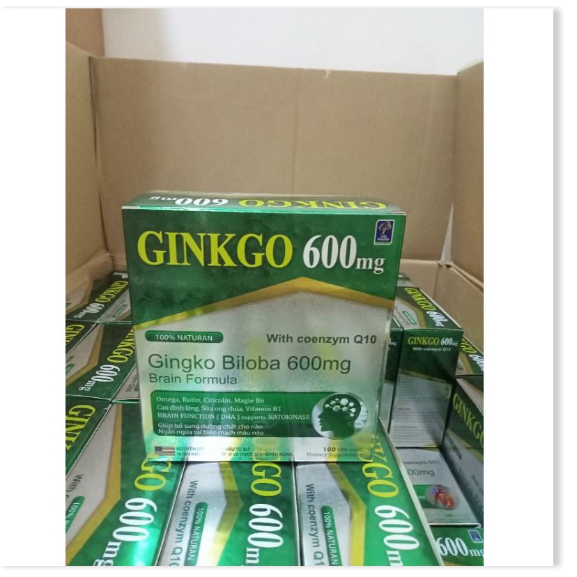 Ginkgo 600mg with coenzym Q10 viên uống hoạt huyết dưỡng não