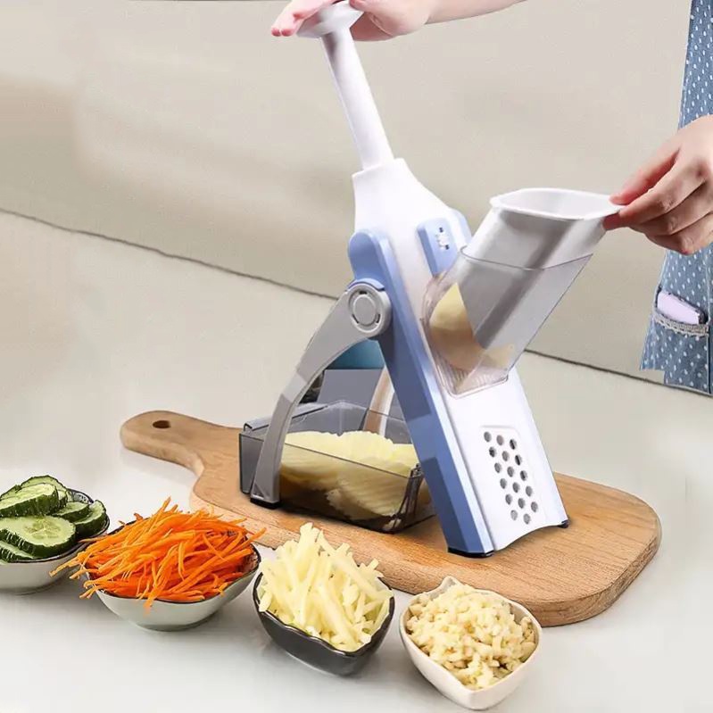 Máy Cắt Thái Rau Củ Quả Đa Năng Tiện Lợi Kèm 5 Chức Năng Thông Minh, Bàn Bào Rau Củ Quả Thiết Kế Thông Minh