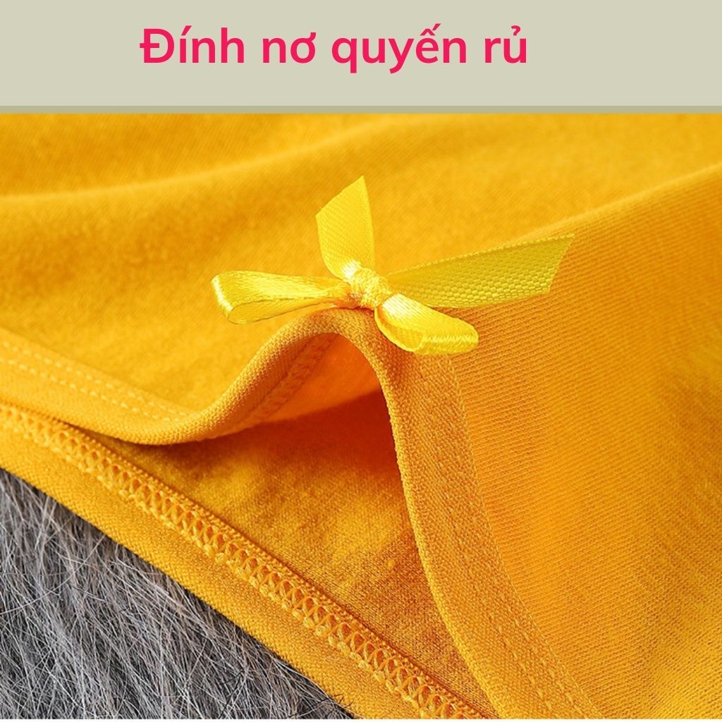 Quần lót nữ gắn nơ dễ thương co dãn 4 chiều ôm trọn vòng 3 quyến rũ DEVARI a05