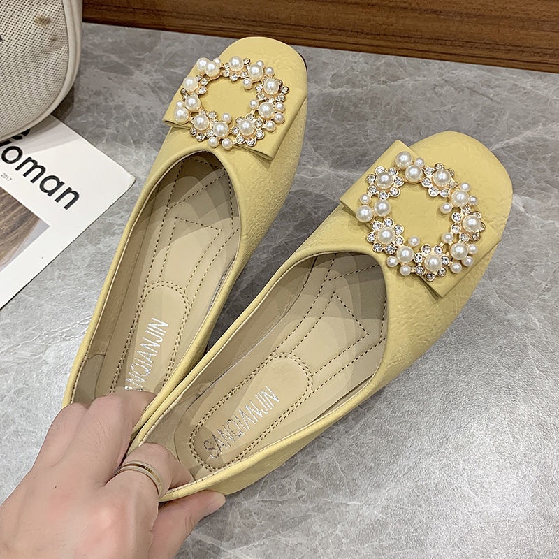 Giày Búp Bê Mũi Nhọn Đế Mềm Thoải Mái Dễ Phối Đồ Thời Trang Cho Nữ