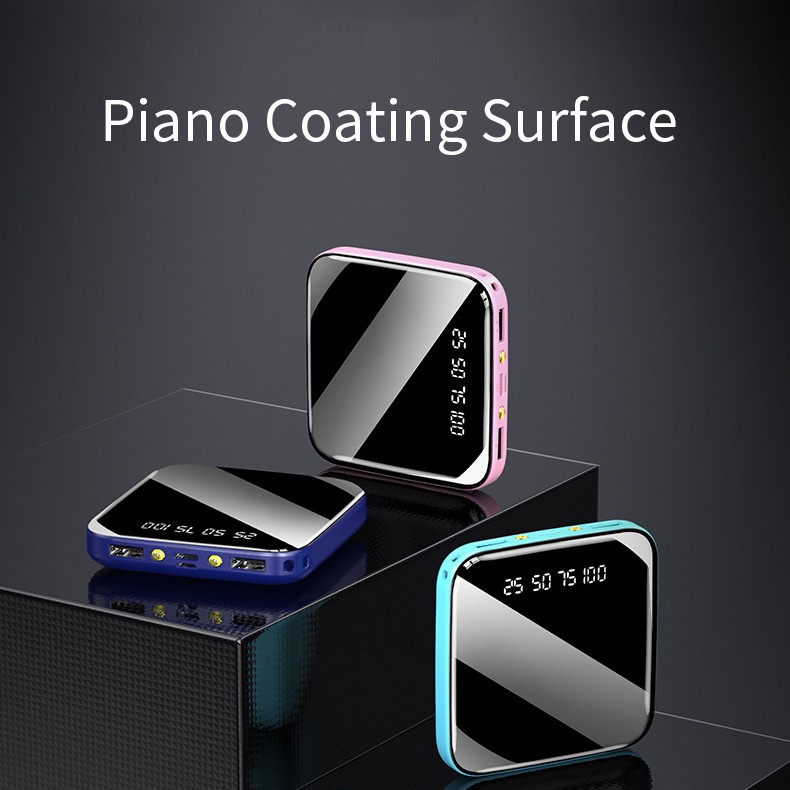 Pin sạc dự phòng 4800 / 6000 / 8000 / 10000mAh / 20000mAh 2.1A có đèn LED cho iPhone Samsung Xiaomi Huawei