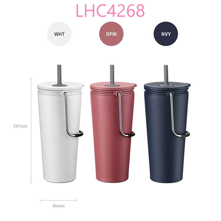 Ly giữ nhiệt LocknLock Bucket Tumbler LHC4268 LHC4269 540ml - Hàng Chính Hãng, thép không gỉ quai xách tiện lợi - K-MALL