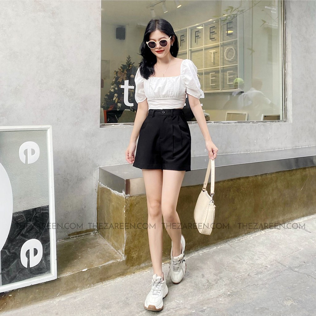 QUẦN SHORT XẾP LY BASIC ZAREEN SHO31 ĐEN