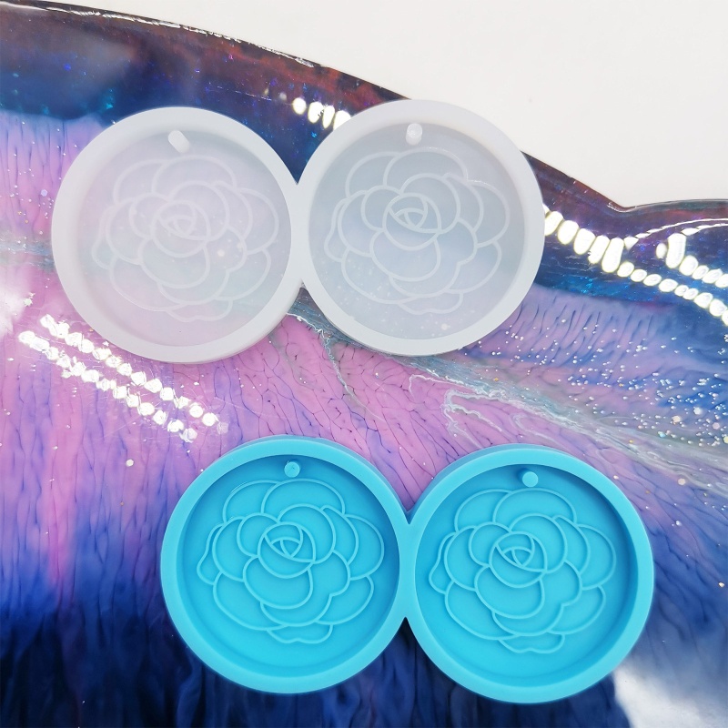 Sa Khuôn Silicone Hình Tròn Làm Móc Khóa Thủ Công