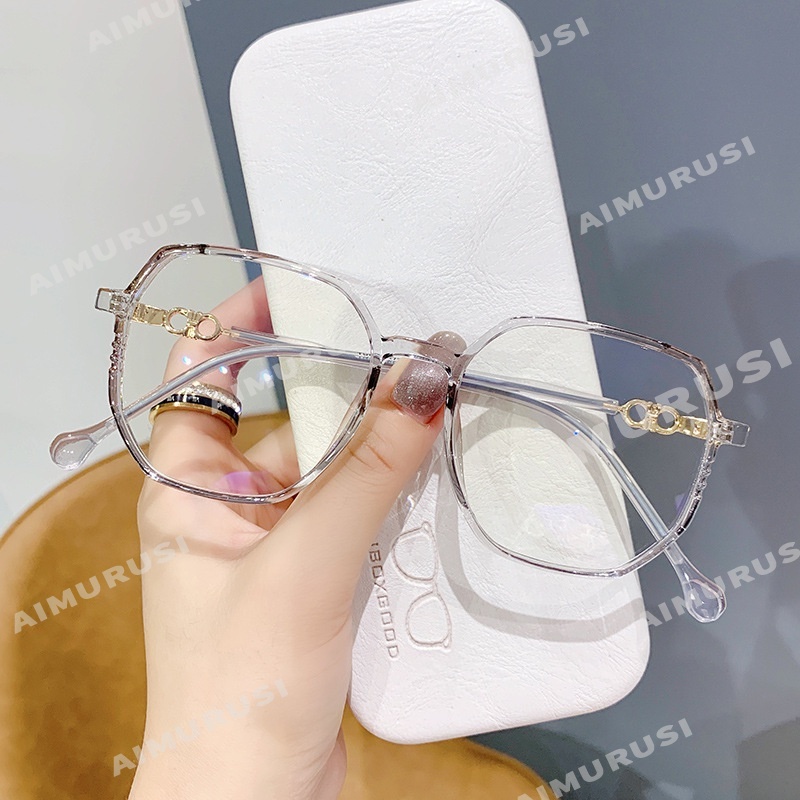 Kính cận gọng đa giác màu gradient thời trang TR90