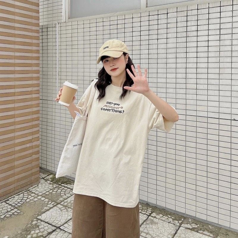 Áo thun tay lỡ unisex Did You Màu hot