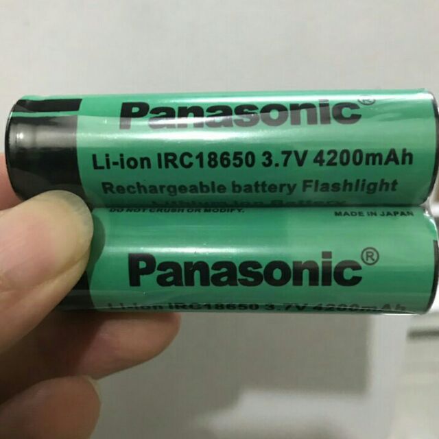 Combo 2 pin Panasonic IRC 18650 3.7v - 4200mah