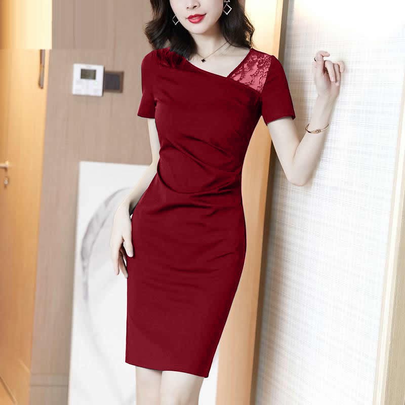Đầm Ngắn Váy Đầm Chuyên Nghiệp Thời Trang Xuân 2021 Phụ Nữ | BigBuy360 - bigbuy360.vn
