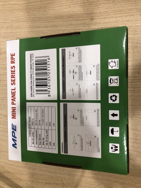 Đèn led MPE tròn âm trần 12w RPE-12