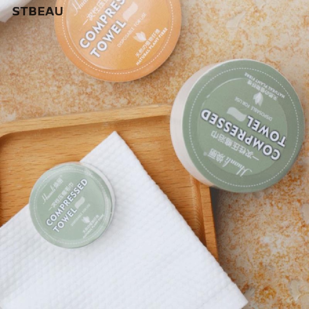 Khăn mặt dạng nén vải sợi nhỏ không dệt cotton tiện lợi dành cho mang theo đi du lịch