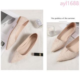 Giày Búp Bê Nữ Mũi Nhọn Size Lớn