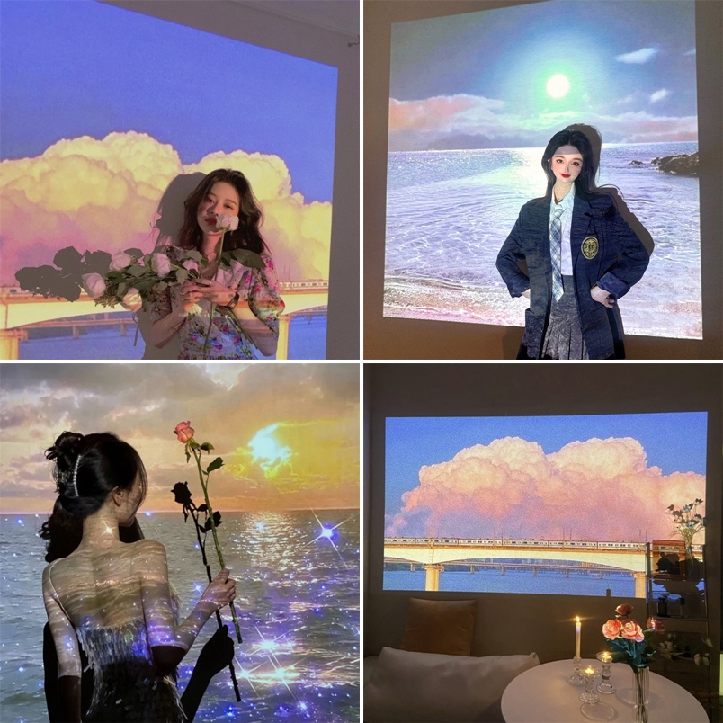 Đèn Chiếu Đại Dương Sáng Tạo Lãng Mạn Trang Trí Tiệc Sinh Nhật Cho Nữ