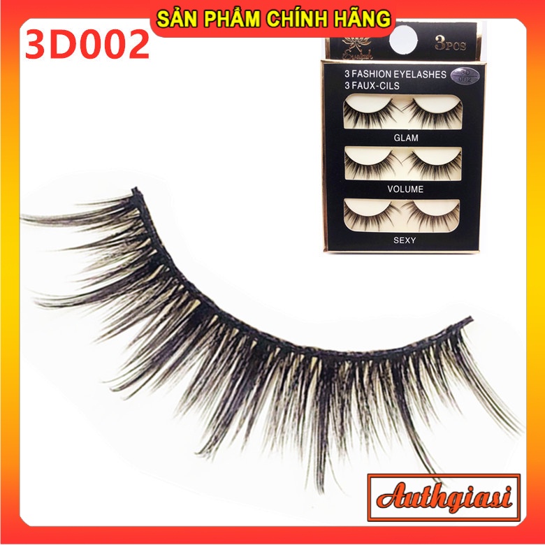 Sỉ Mi giả lông chồn 3D 3 đôi Fashion Eyelashes siêu tự nhiên mềm mỏng mịn MÃ SIÊU HOT HIT 3D 002