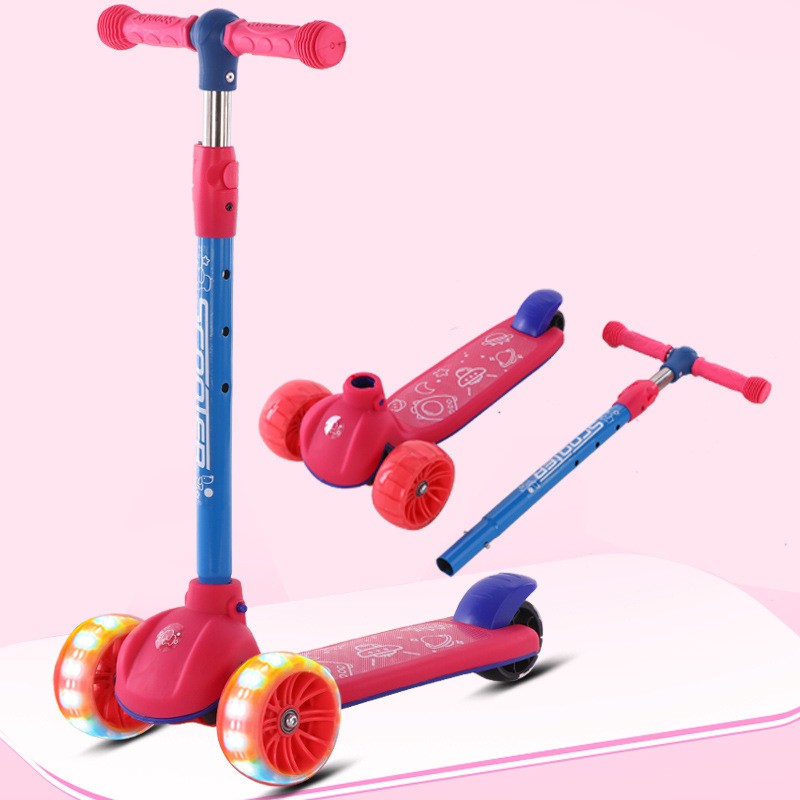 Xe scooter cao cấp cho bé 2in 1 - xe trượt kèm xe chòi chân cho bé