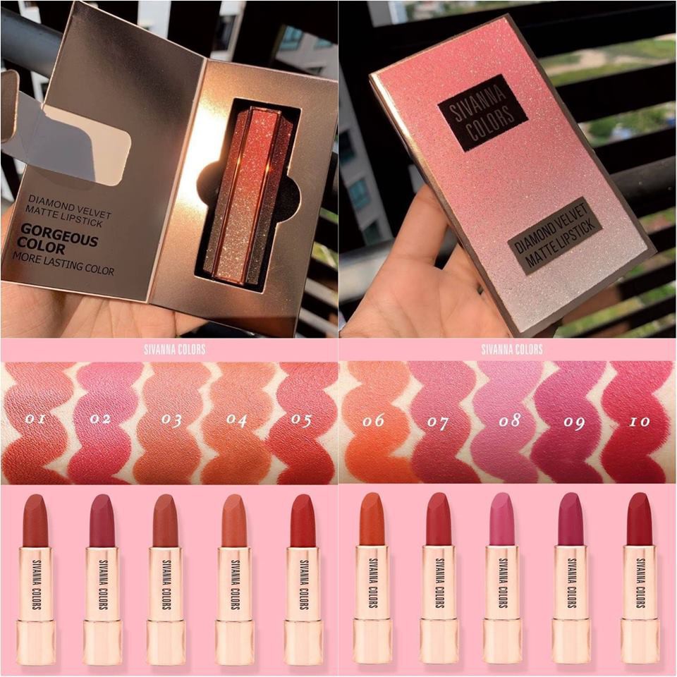 Son Thỏi Lì Diamond Velvet Matte Lipstick Sivanna HF6019 | BigBuy360 - bigbuy360.vn