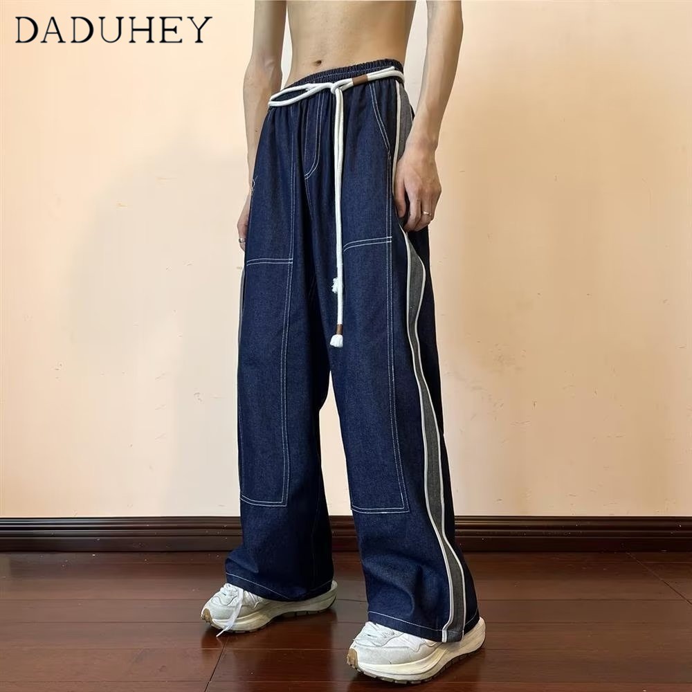Daduhey🔥 Quần Dài Ống Rộng Thời Trang Mùa Hè Phong Cách Retro Dành Cho Nam