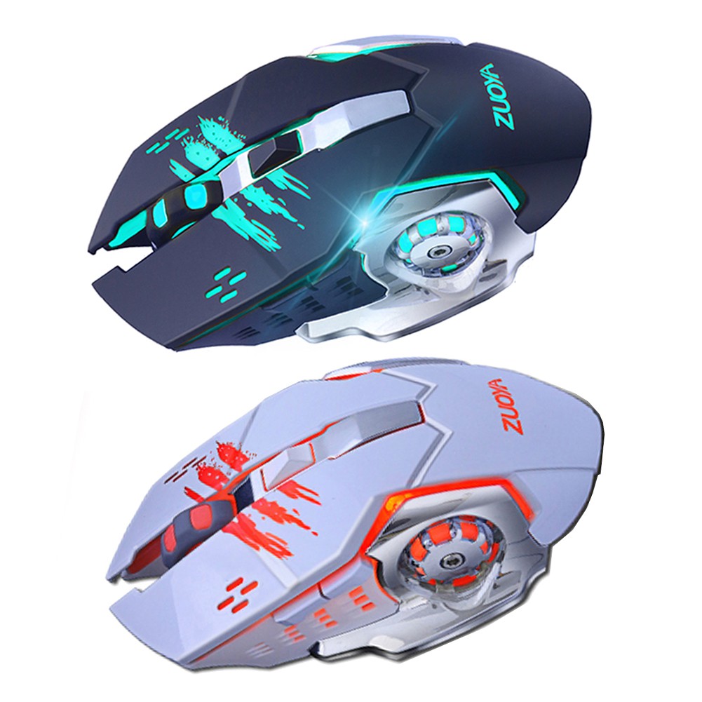 ❁Rondaful❁Wireless Optical Gaming Mouse Adjustable Rechargeable Bluetooth Cable Mouse Cursor