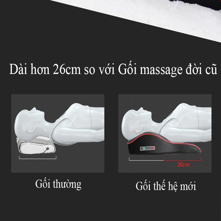 gối massage cố vai gáy - gối massage hồng ngoại thiết kế mới 8 bi xoa bóp kết hợp rung mát xa, có thể dùng trên ô tô