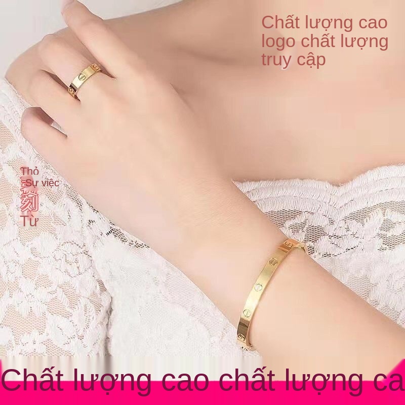 Vòng tay vàng hồng 18k sterling bạc vòng tay nam và nữ vòng tay thời trang đơn giản để gửi cho bạn gái vài chiếc vòng ta