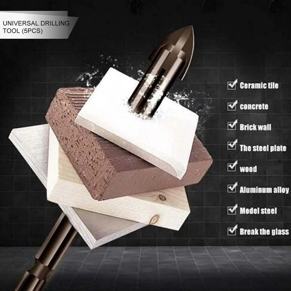 Bộ 5 Mũi Khoan Tam Giác Đa Năng Bằng Hợp Kim Cacbua