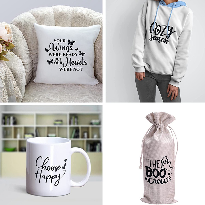 Set 8 Tấm Giấy In Mực Không Thể Thay Đổi Cho Cốc Cricut Cup Press 12X12 Inch