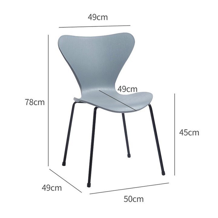 Ghế Nhựa Eames Thiên Nga, Cánh Én Chân Sắt Ngồi Cafe, Làm Việc, Nhà Hàng Mẫu Mới Decor Nhà Cửa