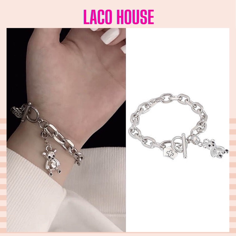 Vòng tay nam nữ dạng chuỗi xích khoá OT hình gấu J46 | BigBuy360 - bigbuy360.vn