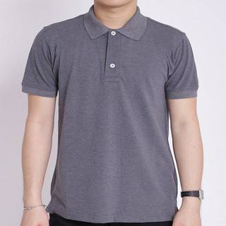 Áo thun nam vải cá sấu, 100%cotton, màu xám, dknt04