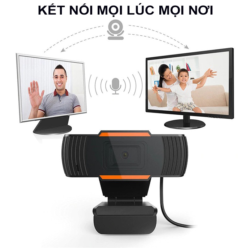 Webcam Máy Tính Full HD Siêu Nét 1080P Xoay 360 Độ, Tích Hợp Thu Âm - Phù Hợp Học Họp Trực Tuyến Online | BigBuy360 - bigbuy360.vn