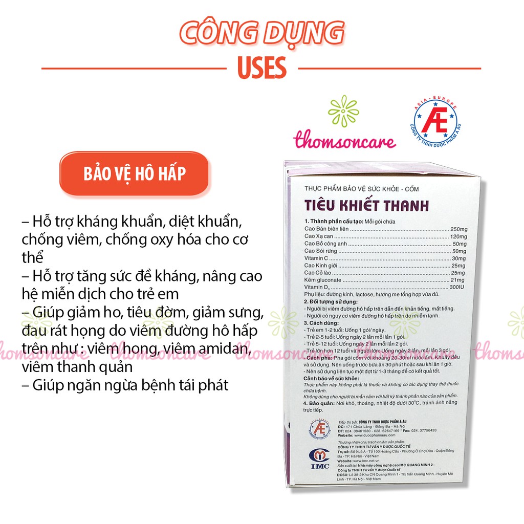 Cốm Tiêu khiết thanh - tăng cường sức đề kháng, hỗ trợ giảm ho cho trẻ từ thảo dược và vitamin C