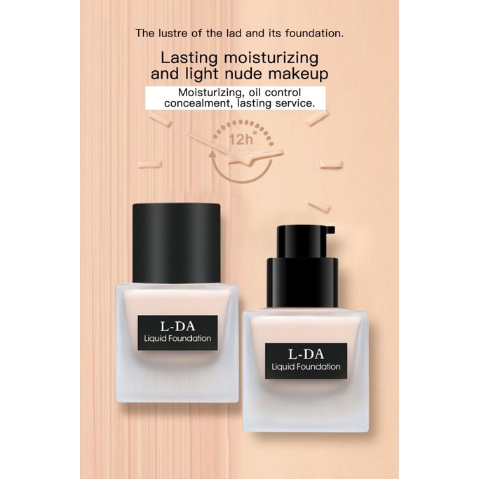 Kem nền dạng lỏng L-DA Liangda dưỡng ẩm che khuyết điểm dạng chai vuông nhỏ dễ sử dụng | BigBuy360 - bigbuy360.vn