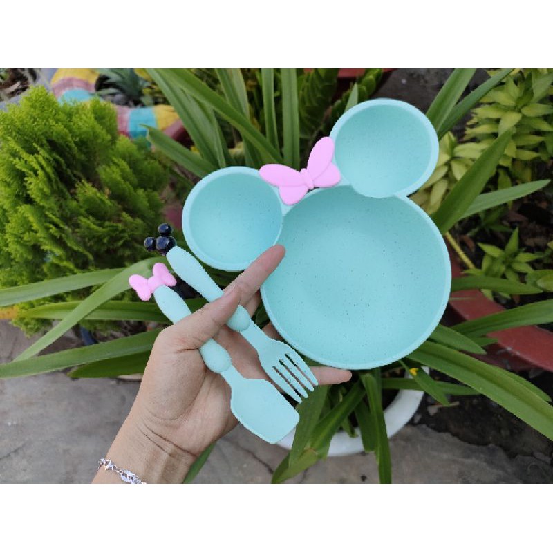 bát ăn dặm mickey kèm muỗng thìa