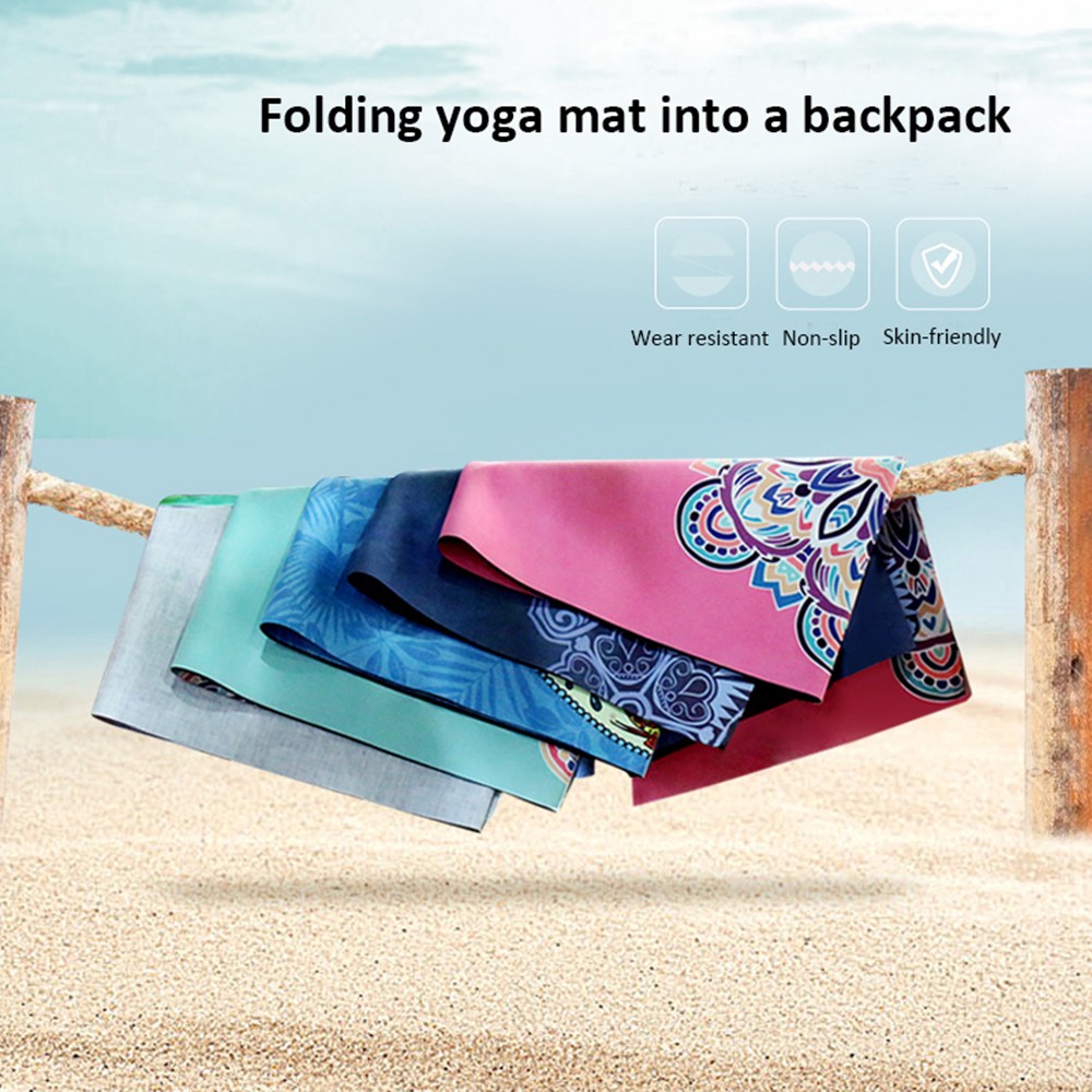 Thảm tập yoga siêu mỏng chống trượt có thể gấp gọn