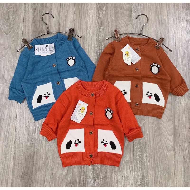 Áo khoác len cho bé trai hàng Quảng Châu- Áo len Cardigan cho bé Trai K068