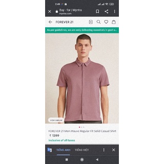 Sơ mi forever 21 men chất cát hàn dày dặn