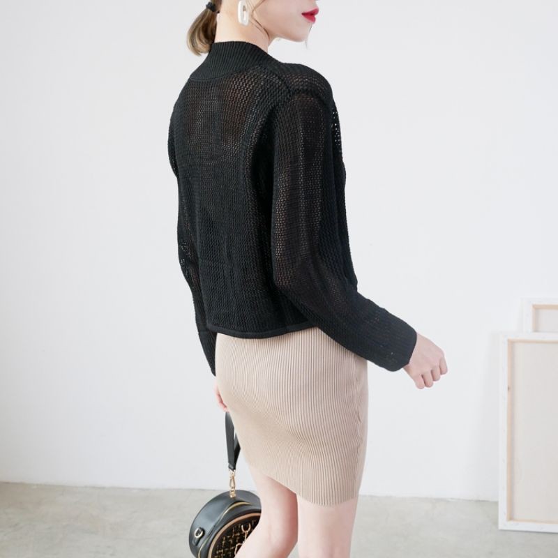 Áo khoác cardigan len dáng ngắn xuất Hàn (có sẵn) | BigBuy360 - bigbuy360.vn