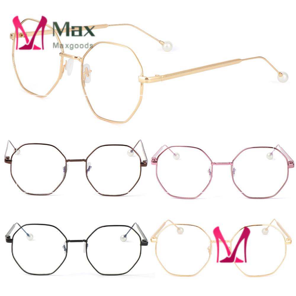💋MAX Unisex Computer Gaming Glasses Retro Eyeglasses Blue Light Blocking Eyewear Vision Care Ultralight Fashion Radiation Protection Metal Frame/Multicolor