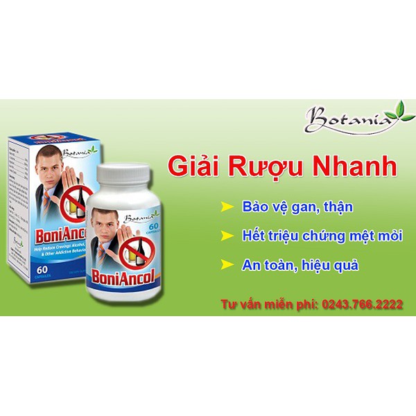 mua 6 tặng 1 Viên Uống BoniAncol - Giải Pháp Cho Người Cai Rượu Bia