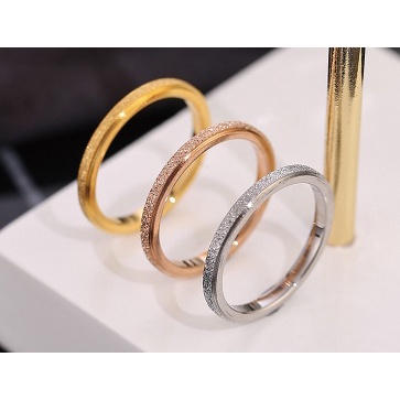 [FreeShip] Nhẫn nữ Titan 3 màu phun cát J4-310 - CAM KẾT KHÔNG BAY MÀU