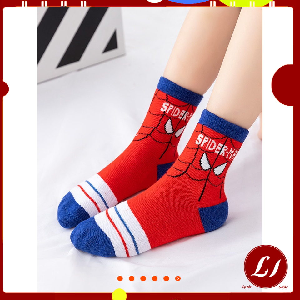 SET TẤT SIÊU NHÂN NHỆN cao cổ mẫu mới nhất cho các bé từ 3 - 8 tuổi